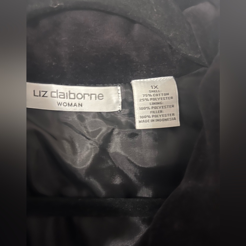 Liz Claiborne Black Sleeveless Vest size 1X (R131) - Picture 3 of 7